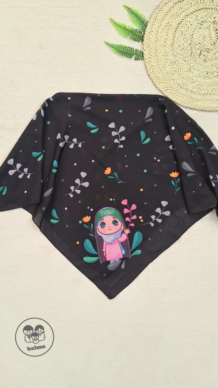 روسری مشکی طرح حنانه