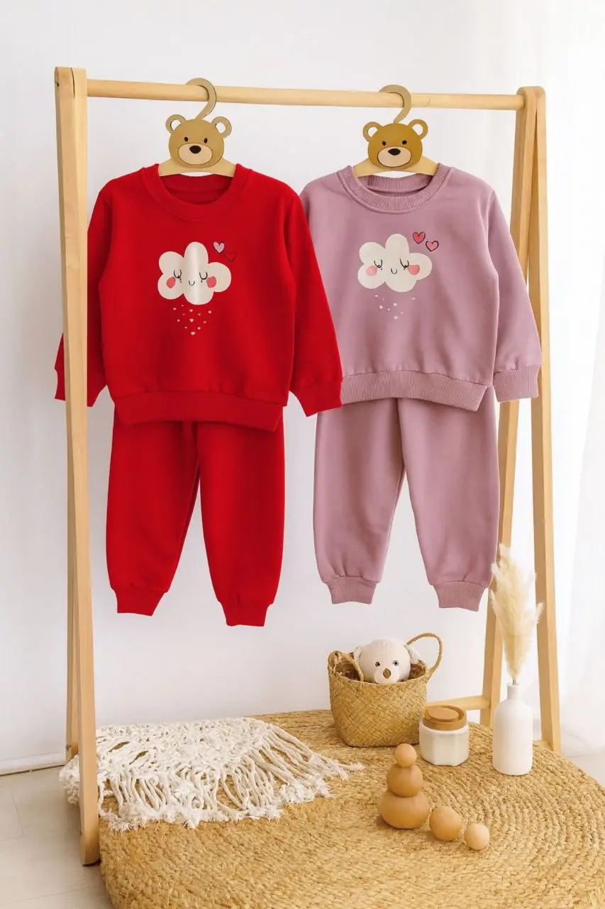 بلوز شلوار نقلی طرح ابر مهربون