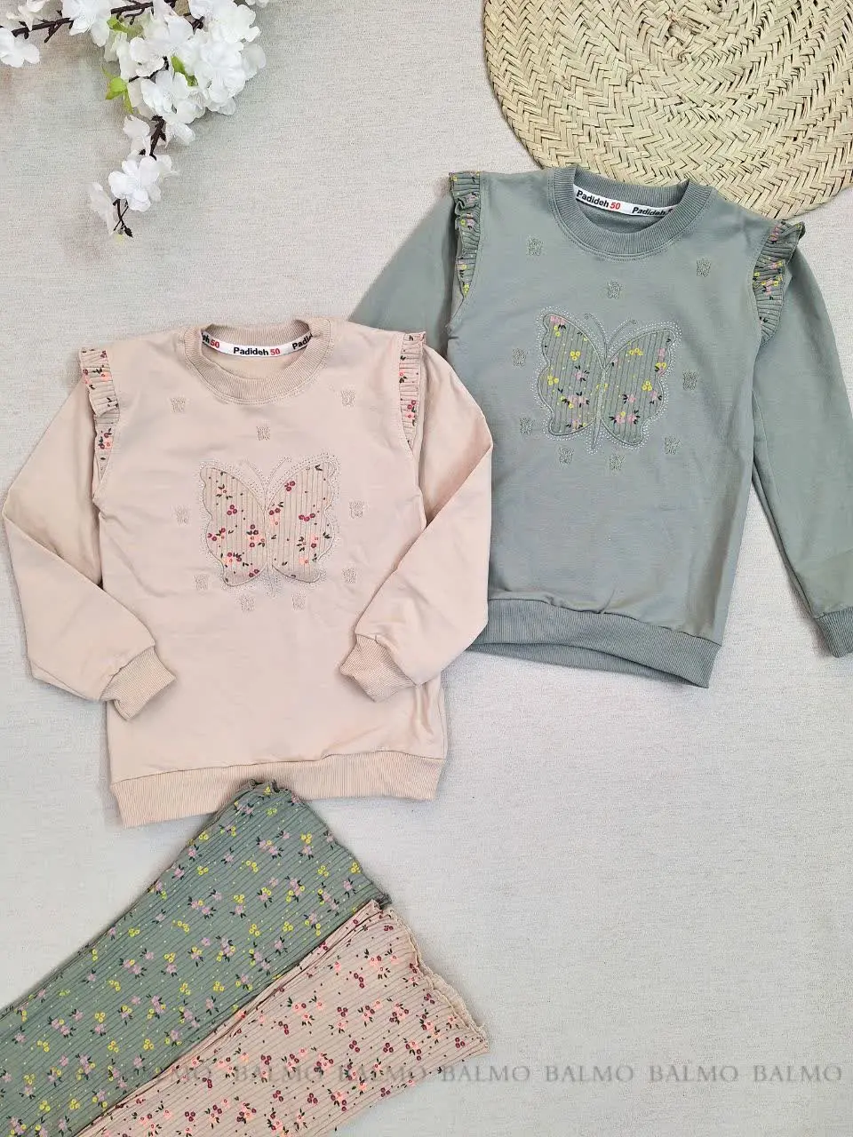 ست بلوز و شلوار طرح پروانه