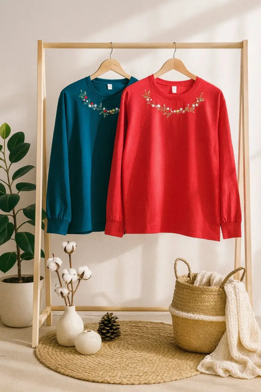 بلوز طرح گل لبخند