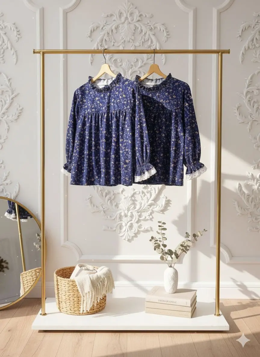 شومیز دخترانه طرح گلاب