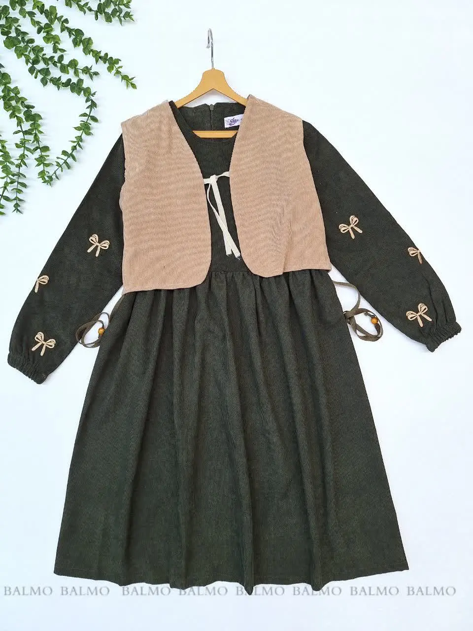 ست دوتیکه پیراهن و جلیقه آیدا