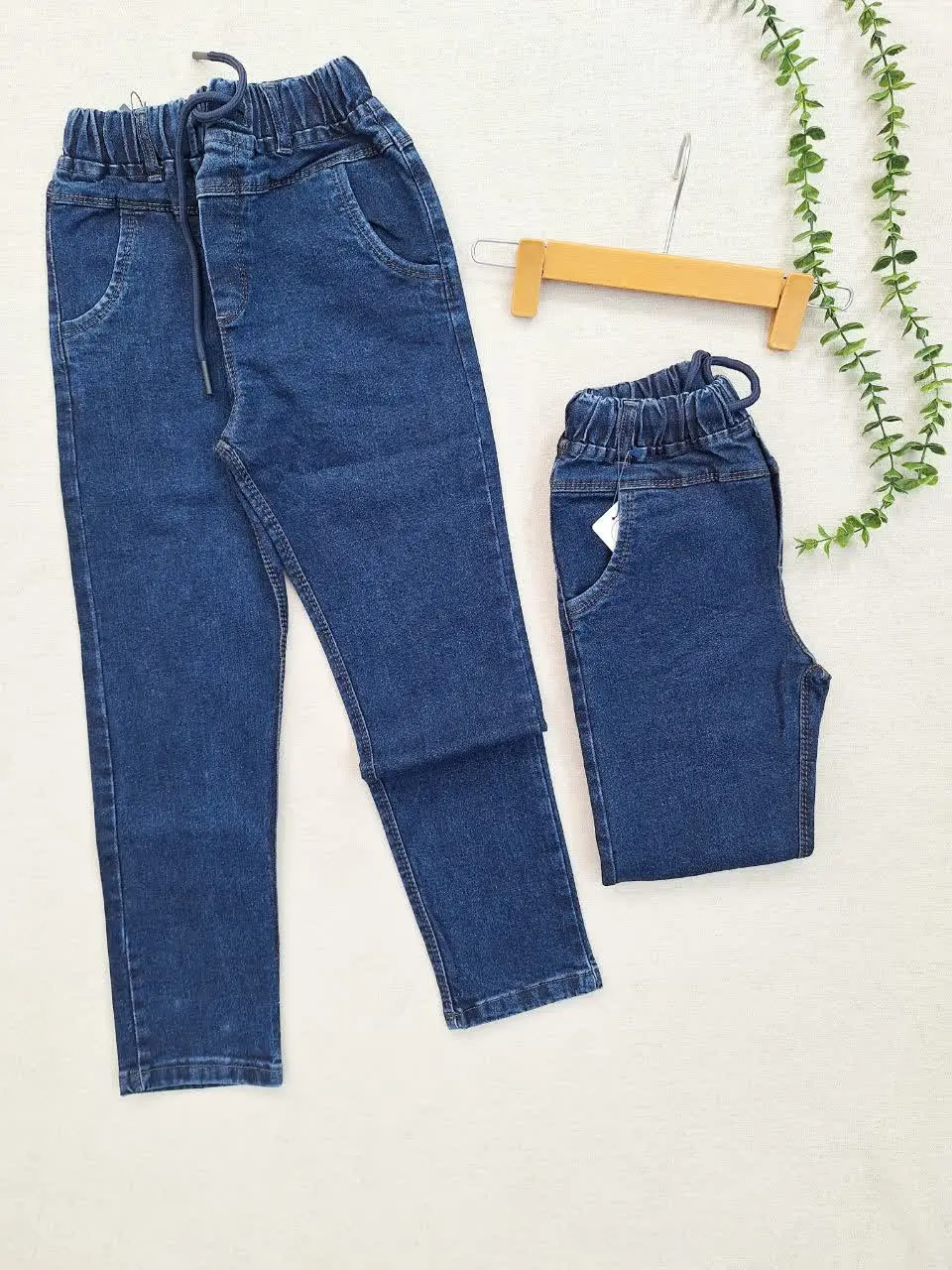 شلوار راسته جین سورمه ای