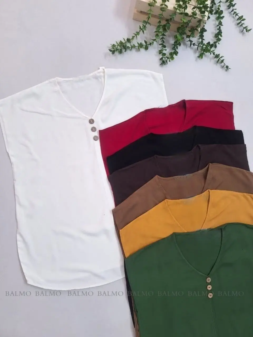 تاپ نخی سه دکمه الیسا